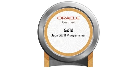 Oracle Certified Gold Java SE 11 Programmer 認定バッジ