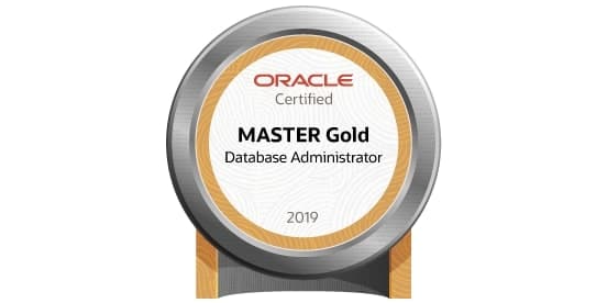 Oracle Certified Master Gold Database Administrator 2019 認定バッジ